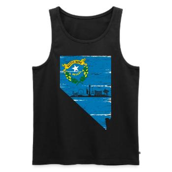 Nevada USA Staat Amerika Nevadan Carson City - Männer Premium Bio Tank Top - Schwarz - Vorne - Michal (187cm)