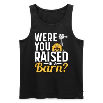 Wurden Sie In Einer Scheune Aufgezogen? Papa Papi - Männer Premium Bio Tank Top - Schwarz - Vorne - AI Model Male 178 light (178cm)