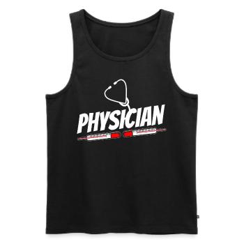 Doctor Profession Physician Doctor Medicine - Men's Premium Organic Tank Top - black - Front - AI Model Male 178 light (178cm)