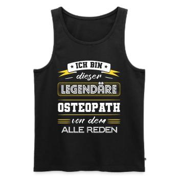 Ich Bin Dieser Legendäre Osteopath Geschenk - Männer Premium Bio Tank Top - Schwarz - Vorne - AI Model Male 178 light (178cm)