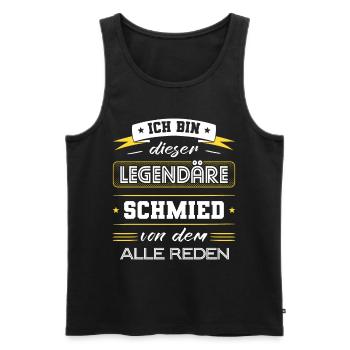 Ich Bin Dieser Legendäre Schmied Geschenk - Männer Premium Bio Tank Top - Schwarz - Vorne - Michal (187cm)