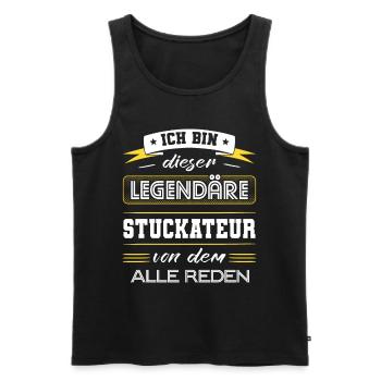 Ich Bin Dieser Legendäre Stuckateur Geschenk - Männer Premium Bio Tank Top - Schwarz - Vorne - Michal (187cm)