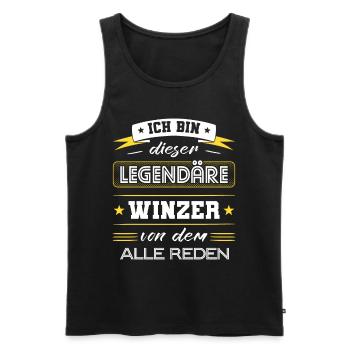 Ich Bin Dieser Legendäre Winzer Geschenk - Männer Premium Bio Tank Top - Schwarz - Vorne - AI Model Male 178 light (178cm)