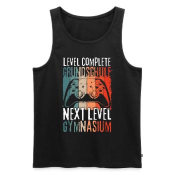 Level Complete Grundschule Einschulung Gymnasium - Männer Premium Bio Tank Top - Schwarz - Vorne - Michal (187cm)