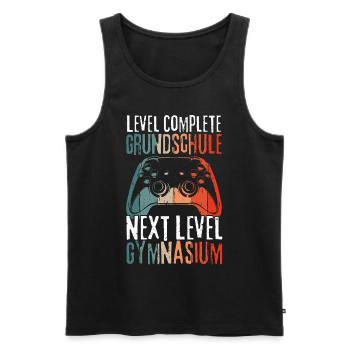 Level Complete Grundschule Einschulung Gymnasium - Männer Premium Bio Tank Top - Schwarz - Vorne - Michal (187cm)