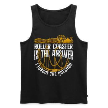 Roller Coaster Vintage Roller - Männer Premium Bio Tank Top - Schwarz - Vorne - Michal (187cm)