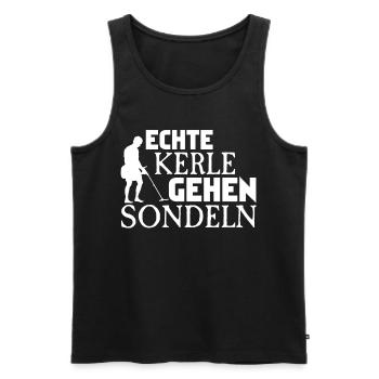 Sondeln Ausflug Sondengänger Geschenkidee - Männer Premium Bio Tank Top - Schwarz - Vorne - Michal (187cm)