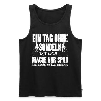 Sondeln Ausflug Sondengänger Geschenkidee - Männer Premium Bio Tank Top - Schwarz - Vorne - Michal (187cm)