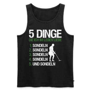 Sondeln Ausflug Sondengänger Geschenkidee - Männer Premium Bio Tank Top - Schwarz - Vorne - Michal (187cm)