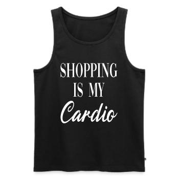 Shopping is my Cardio für die Mama und Mutter - Männer Premium Bio Tank Top - Schwarz - Vorne - Michal (187cm)