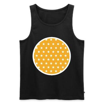 Geometry Pattern Circle Stars - Men's Premium Organic Tank Top - black - Front - AI Model Male 178 light (178cm)