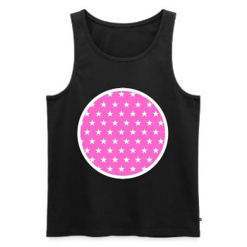 Circle Star Pattern - Men's Premium Organic Tank Top - black - Front - AI Model Male 178 light (178cm)