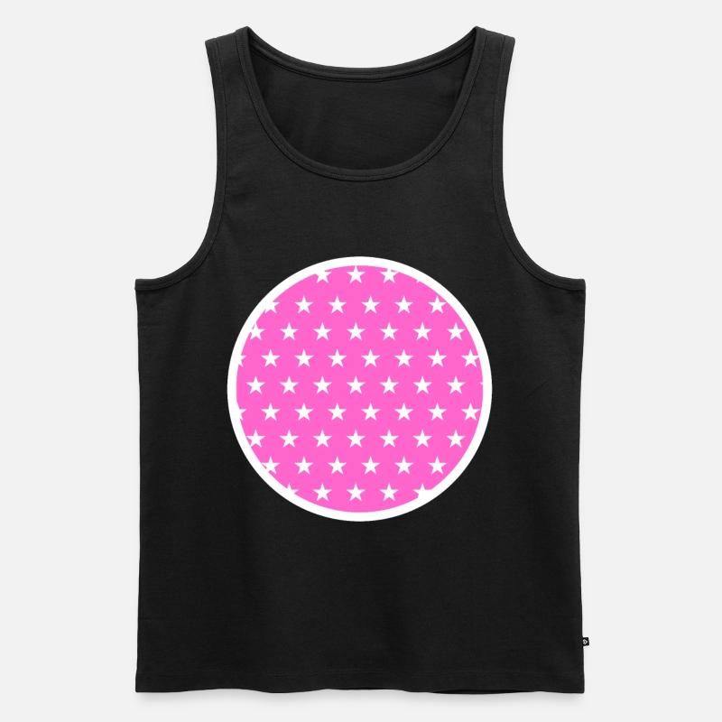 Circle Star Pattern - Men's Premium Organic Tank Top - black