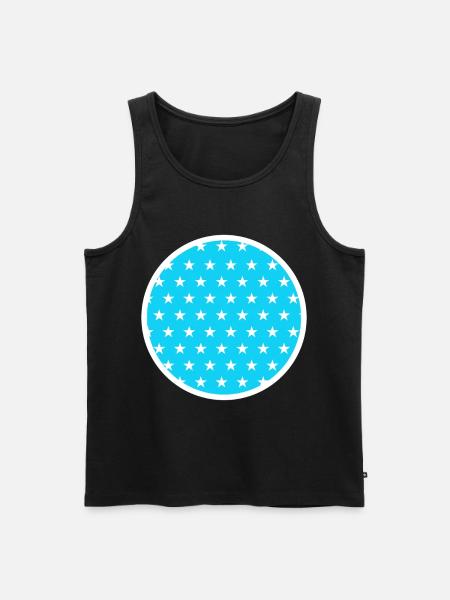 Pattern Circle Stars - Men's Premium Organic Tank Top - black