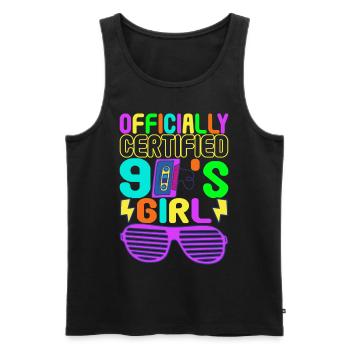 90s Party 90s - Men's Premium Organic Tank Top - black - Front - Michal (187cm)