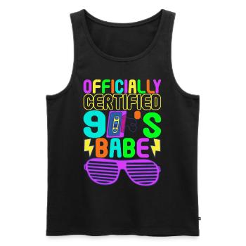90s Party 90s - Men's Premium Organic Tank Top - black - Front - Michal (187cm)