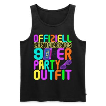 90s Party 90s - Men's Premium Organic Tank Top - black - Front - Michal (187cm)