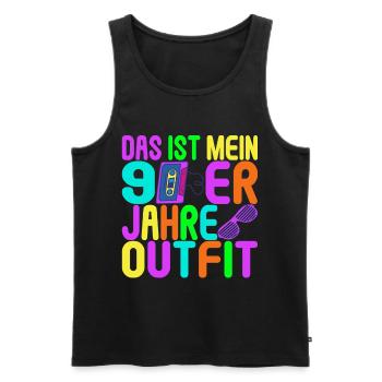 90s Party 90s - Men's Premium Organic Tank Top - black - Front - Michal (187cm)
