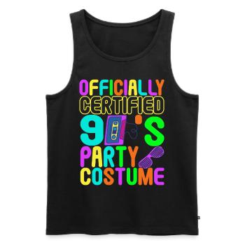 90s Party 90s - Men's Premium Organic Tank Top - black - Front - Michal (187cm)