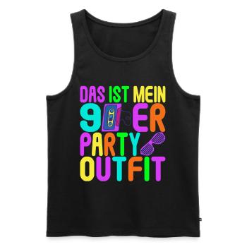 90s Party 90s - Men's Premium Organic Tank Top - black - Front - Michal (187cm)