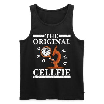 The Original Cellfie Biologist Teacher for Natural Sciences - Men's Premium Organic Tank Top - black - Front - Michal (187cm)
