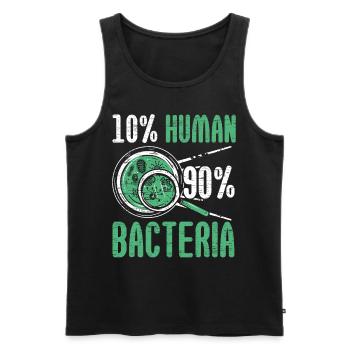 10% Human 90% Bacteria Biologist Science Biol - Men's Premium Organic Tank Top - black - Front - Michal (187cm)