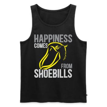 Das Glück kommt von Schuhschnäbeln Storch Walfisch - Männer Premium Bio Tank Top - Schwarz - Vorne - Michal (187cm)