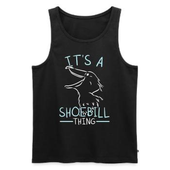 Schuhschnabel-Storch-Halsbandvogel-Liebhaber - Männer Premium Bio Tank Top - Schwarz - Vorne - Michal (187cm)