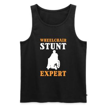 Amputierter Amputation Regierung fehlendes-Bein - Männer Premium Bio Tank Top - Schwarz - Vorne - AI Model Male 178 light (178cm)