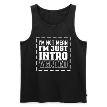 I'm not evil I'm just an introvert - Men's Premium Organic Tank Top - black - Front - AI Model Male 178 light (178cm)