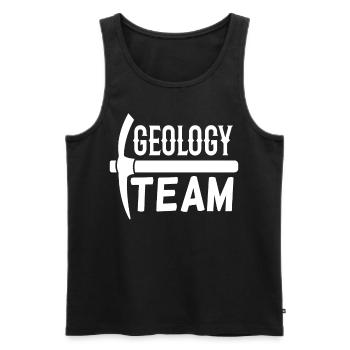 Geology Team Geologist Geology Student Profession - Men's Premium Organic Tank Top - black - Front - AI Model Male 178 light (178cm)