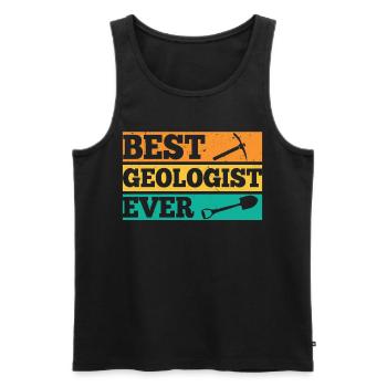 Bester Geologe Aller Zeiten Geologie Beruf - Männer Premium Bio Tank Top - Schwarz - Vorne - AI Model Male 178 light (178cm)
