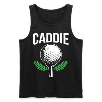 Caddie Golfen Beruf Golfer Golf - Männer Premium Bio Tank Top - Schwarz - Vorne - AI Model Male 178 light (178cm)