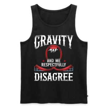 Montagnes russes Vintage Gravity et - Débardeur bio Premium Homme - noir - Devant - AI Model Male 178 light (178cm)