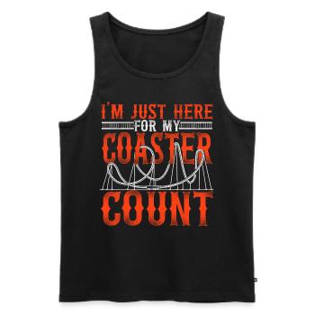 Roller Coaster Vintage I'm Just - Men's Premium Organic Tank Top - black - Front - Michal (187cm)