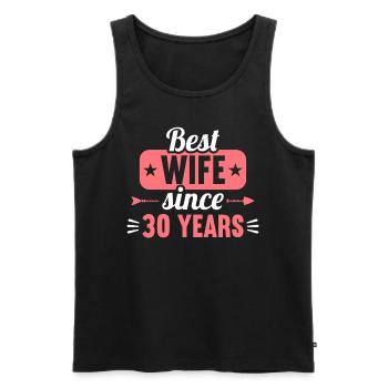 Best Wife Since 30 Years 30th Wedding day - Männer Premium Bio Tank Top - Schwarz - Vorne - AI Model Male 178 light (178cm)