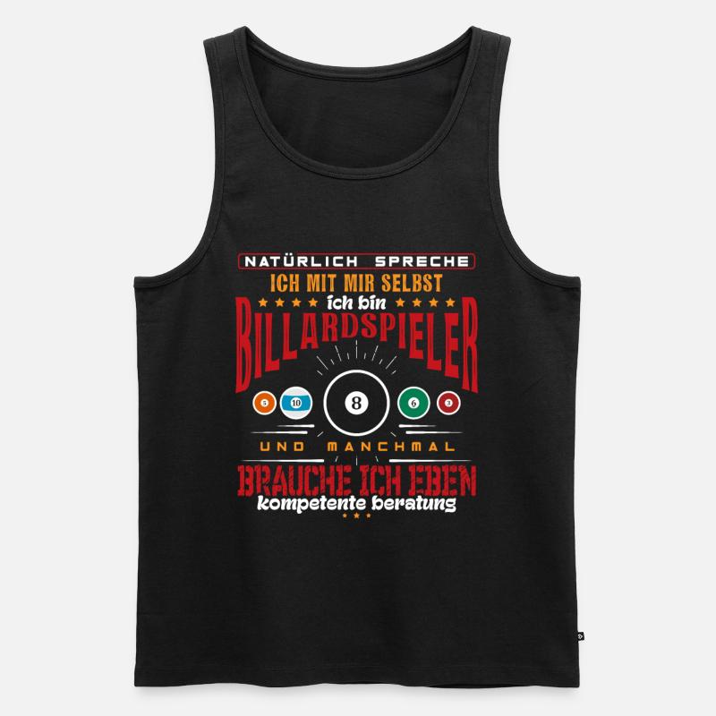 Billardspieler Billard Billardkugel - Männer Premium Bio Tank Top - Schwarz
