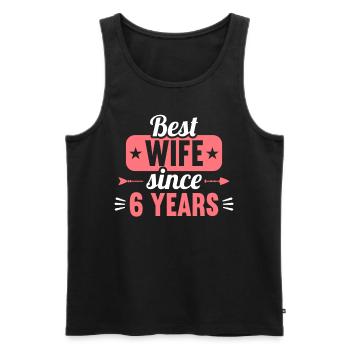 Best Wife Since 6 Years 6th Wedding day - Männer Premium Bio Tank Top - Schwarz - Vorne - AI Model Male 178 light (178cm)