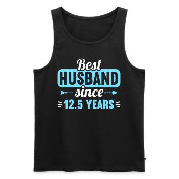 Best Husband Since 12,5 Years 12,5th Wedding Day - Männer Premium Bio Tank Top - Schwarz - Vorne - AI Model Male 178 light (178cm)