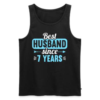 Best Husband Since 7 Years 7th Wedding Day - Männer Premium Bio Tank Top - Schwarz - Vorne - AI Model Male 178 light (178cm)