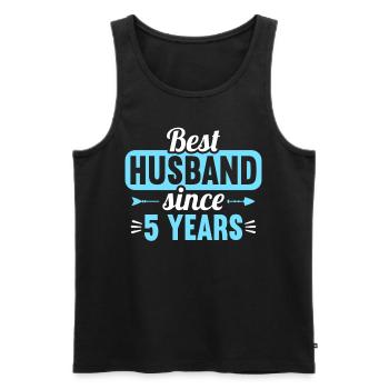 Best Husband Since 5 Years 5th Wedding Day - Männer Premium Bio Tank Top - Schwarz - Vorne - AI Model Male 178 light (178cm)