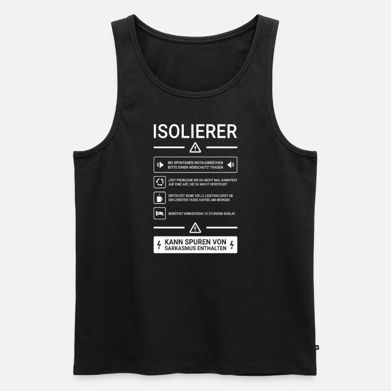 Isolierer I Isolierfacharbeiter oder - Männer Premium Bio Tank Top - Schwarz