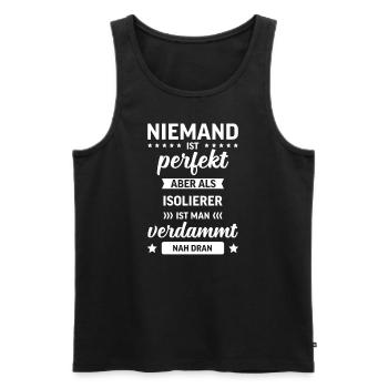 Isolierer I Isolierfacharbeiter oder - Männer Premium Bio Tank Top - Schwarz - Vorne - Michal (187cm)