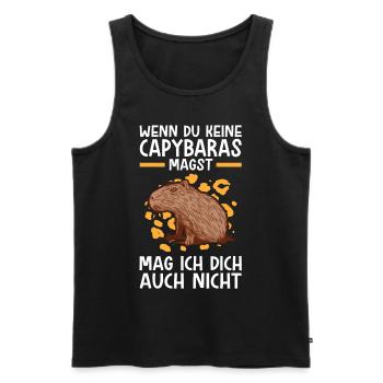 Capybaras nicht mögen Wasserschwein Capybara - Männer Premium Bio Tank Top - Schwarz - Vorne - Michal (187cm)