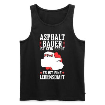 Asphaltbauer ist kein Beruf Straßenbauer - Männer Premium Bio Tank Top - Schwarz - Vorne - AI Model Male 178 light (178cm)