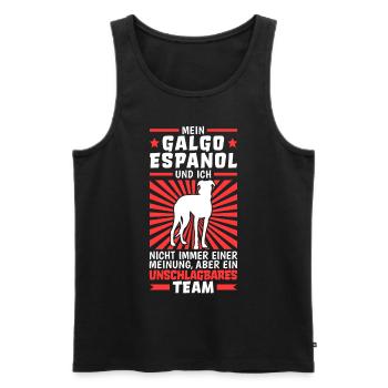 Galgo Espanol ist unschlagbar Spanien Windhund - Männer Premium Bio Tank Top - Schwarz - Vorne - Michal (187cm)