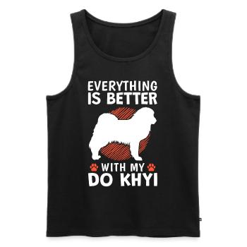 Alles besser mit Do Khyi Tibetmastiff - Männer Premium Bio Tank Top - Schwarz - Vorne - Michal (187cm)