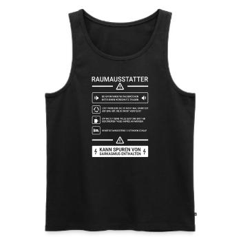Raumausstatter I Handwerker Gestaltung Motiv für - Männer Premium Bio Tank Top - Schwarz - Vorne - Michal (187cm)