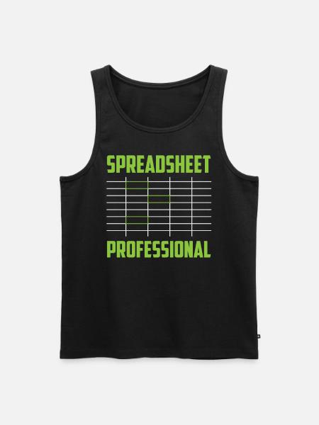 Spreadsheet Profi Arbeit Tabelle Buchhalter - Männer Premium Bio Tank Top - Schwarz