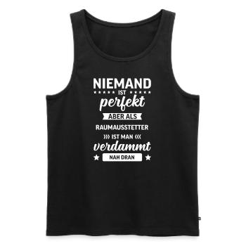 Raumausstatter I Handwerker Gestaltung Motiv für - Männer Premium Bio Tank Top - Schwarz - Vorne - Michal (187cm)